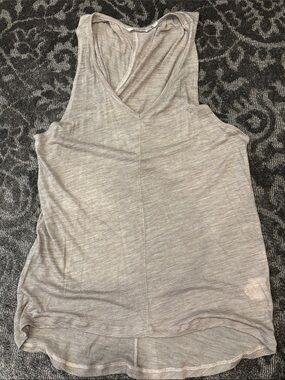 Athleta Light Taupe V-Neck Women's Tank Top